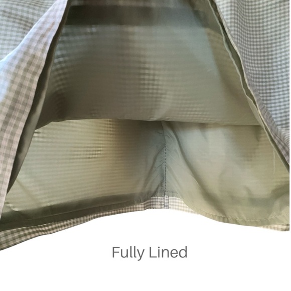 NWT | JG HOOK PURE SILK SAGE GREEN GINGHAM CHECK DRESS FULLY LINED | SIZE: 16 - Picture 6 of 8